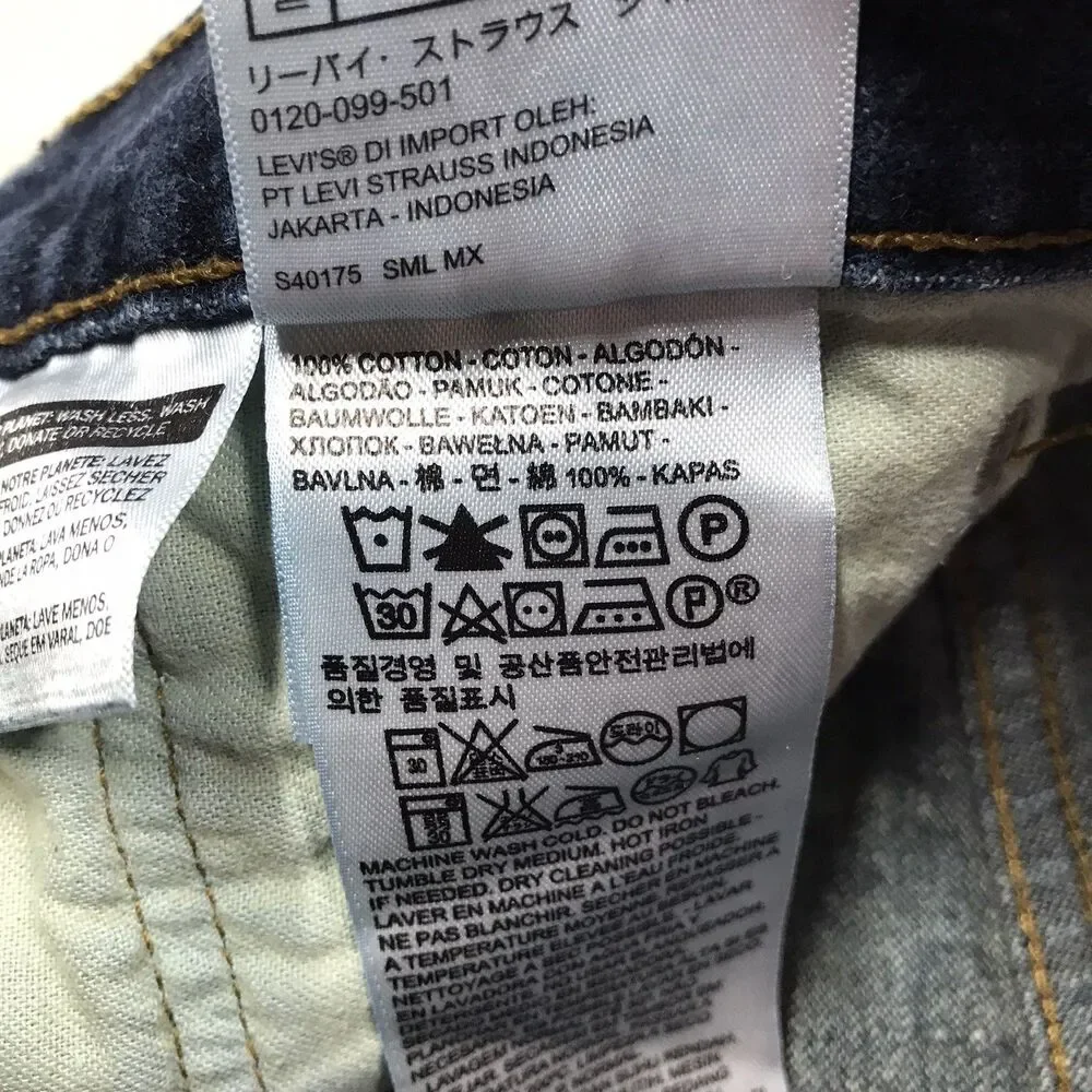 LEVIS 569 Jeans Men 36x30 Loose Fit Straight Dark Whiskered Wash Skate Punk